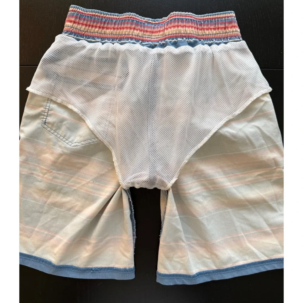 Faherty Boys Swim Trunks Size 8 Striped Mesh-Lined Board Shorts Beach Resortwear